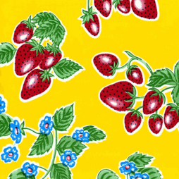Strawberry Yellow Oil Cloth