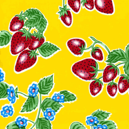 18826 yellow strawberry oilcloth