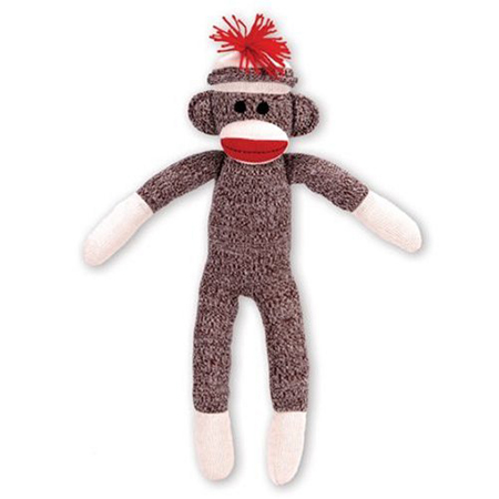 Amazoncom Plushland Adorable Brown Sock Monkey The Original Traditional  Hand Knitted Stuffed Animal Toy Giftfor Kids Babies Teens Girls and  Boys Baby Doll Present Puppet 20 Inches  Toys  Games