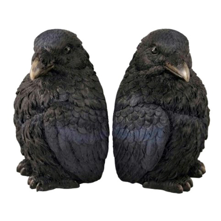 Crow Bookends-Corvus