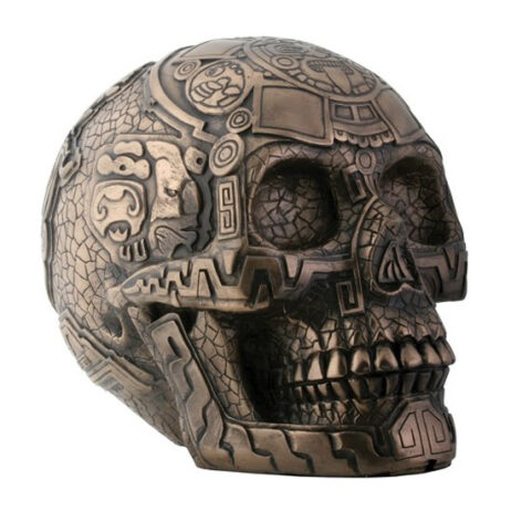 34262 bronze aztec skull