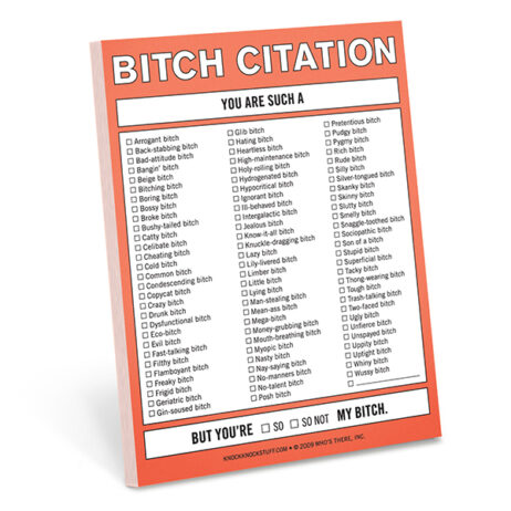 34369 bitch citation nifty notes