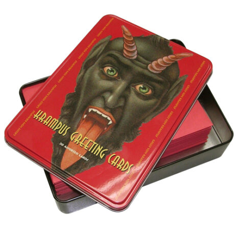 Krampus Greeting Cards In Tin Box