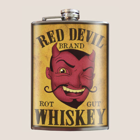 Red Devil Whiskey Flask