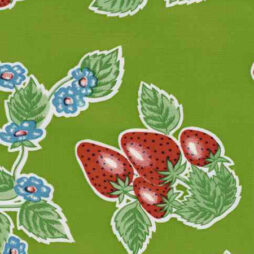 Strawberry Lime Green Oil Cloth