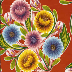 Bloom Red Print Oil Cloth