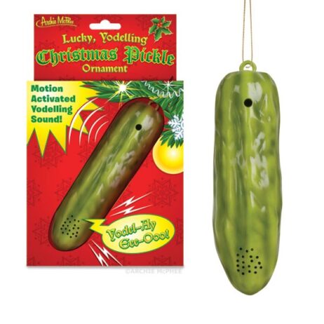 Lucky Yodelling Pickle Xmas Orna