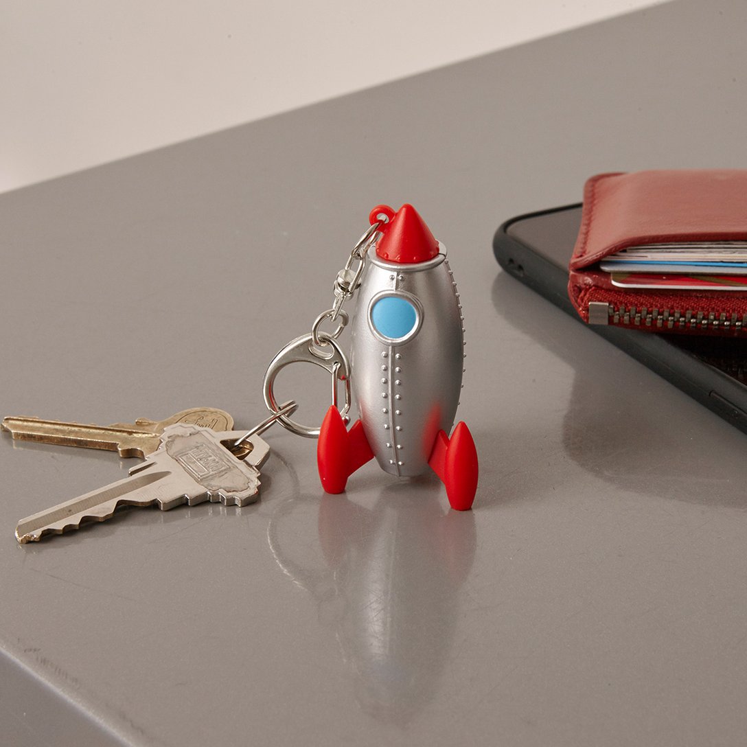 Space Rocket Ship Key Ring Keyring Key Chain Keychain  Lights up & makes noise 