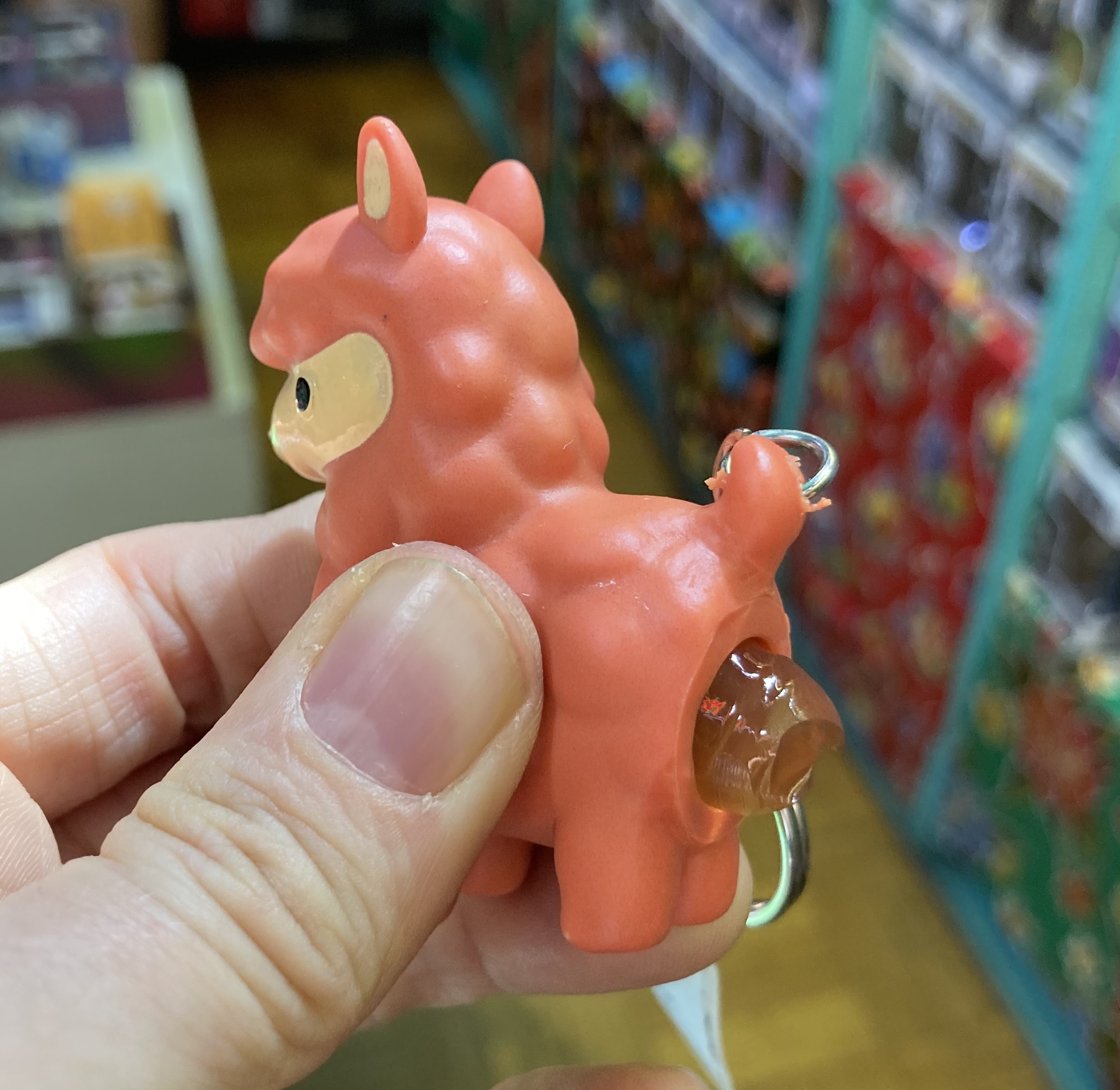 Alpaca Pooping Keychain