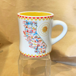 California Retro Sun Map Mug 2 EDIT