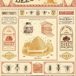 Bees + Honey Flat Wrap/ Poster