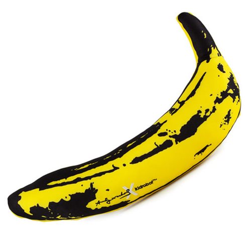 Andy Warhol Yellow Banana Pop Art Plush Pillow by Kidrobot