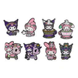 Kuromi + My Melody Garden Party Enamel Pin Blind Box