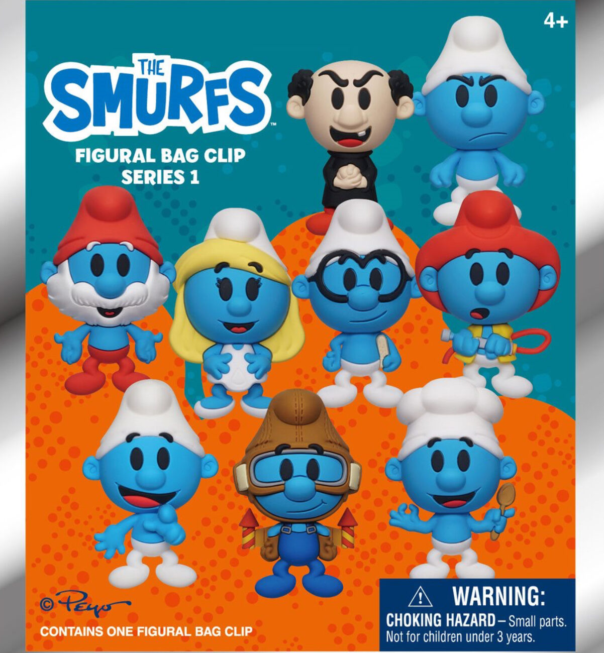 Smurfs 3D Foam Blind Bag Keychain Series 1