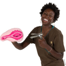 Vagina + Vulva Plushie Zip Storage Pouch