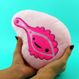 Vagina + Vulva Plushie Zip Storage Pouch