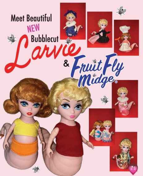 Bubble Cut Larvie + Fruit Fly Midge Dolls