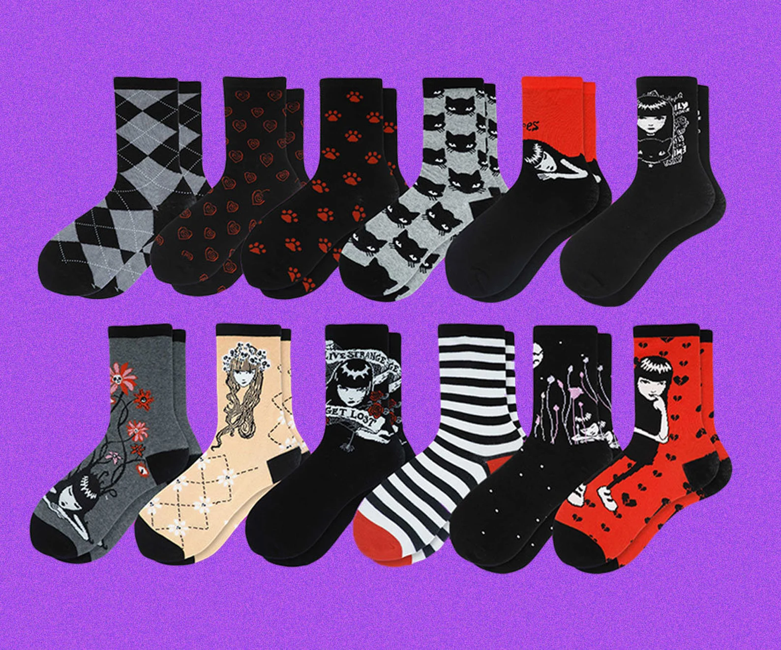 Emily the Strange 12 Socks Gift Set Box 2